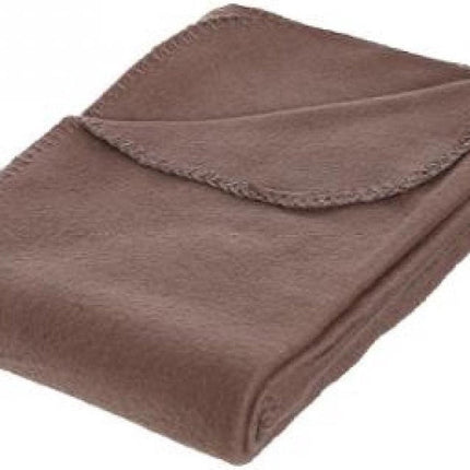 Plaid - Plaid polaire couleur taupe - 125 X 150 CM - Plaid d'été - Taupe