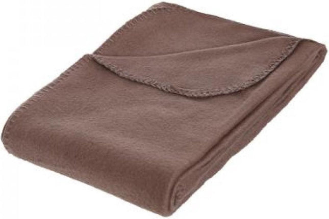 Plaid - Plaid polaire couleur taupe - 125 X 150 CM - Plaid d'été - Taupe