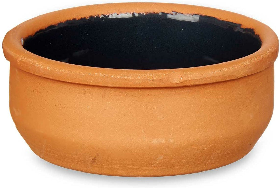 La Dehesa - Set 6x tapas / creme brulee schaaltjes terracotta / zwart 8 cm