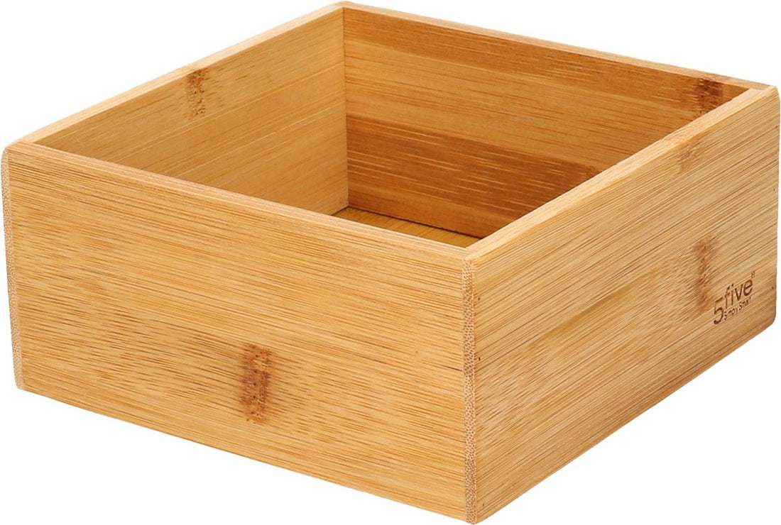 Cutlery tray / kitchen organizer 1-compartment Tidy Smart bamboo 15 x 15 x 7 cm