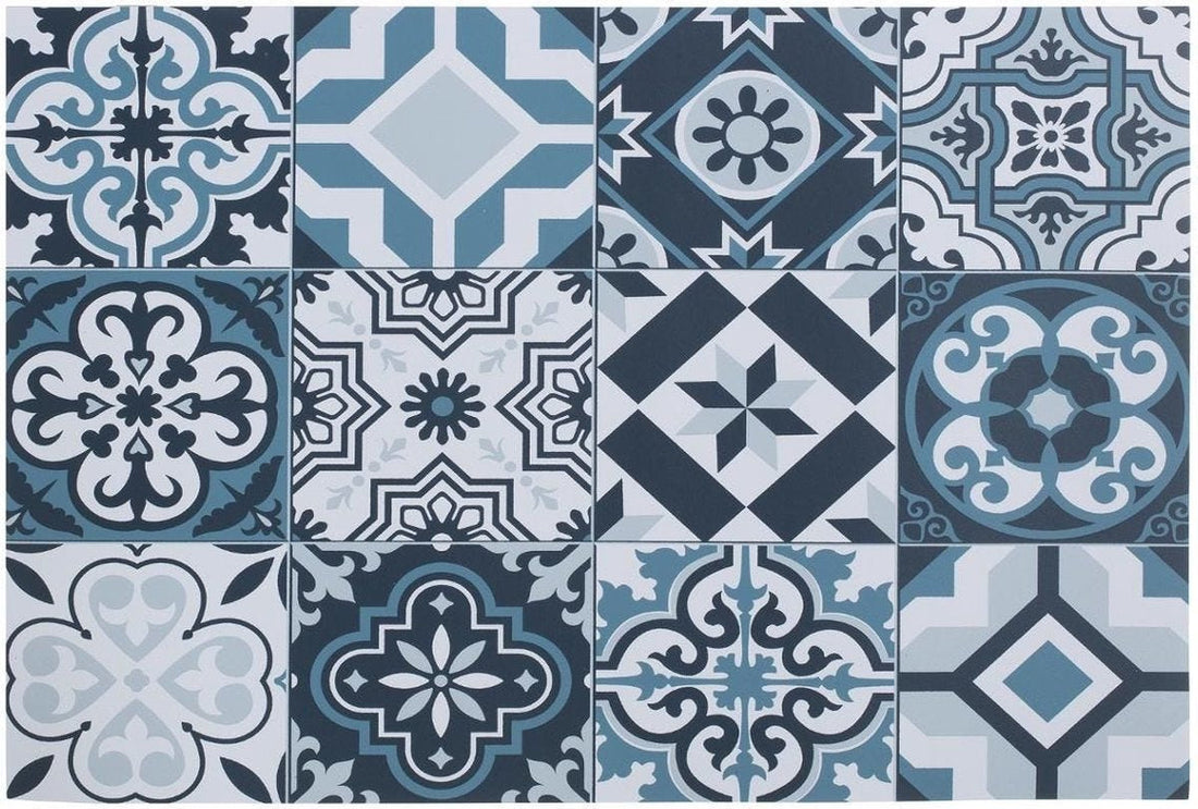 Secret de Gourmet placemat mozaïek blauw – rechthoekig, vinyl, 45 x 30 cm