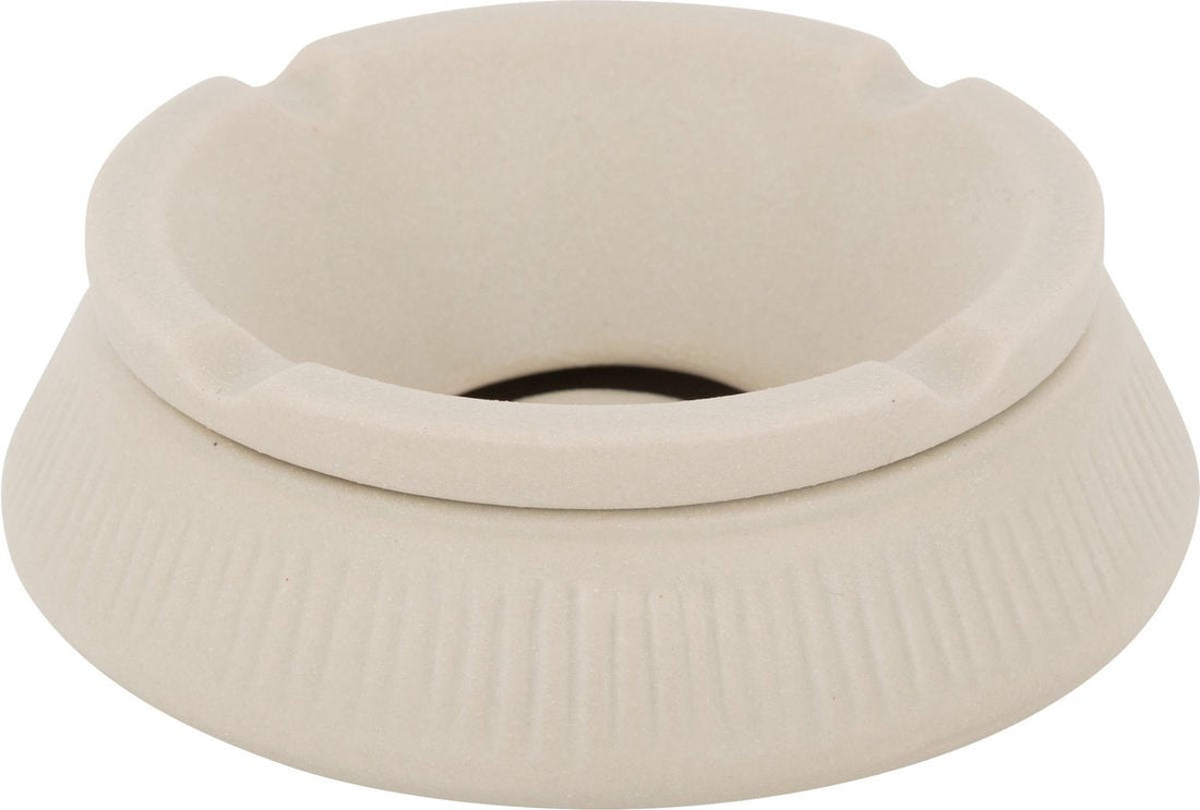 Atmosphera Keramik-Aschenbecher - Ø13xH6cm - Beige