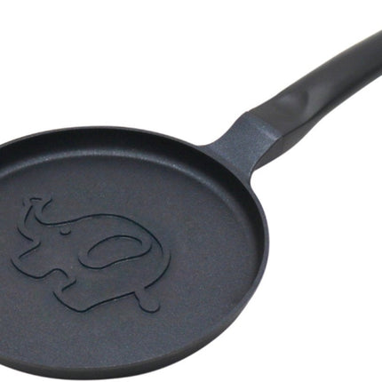 Klausberg KB-7974 Crêpière - Motif éléphant - Ø18 cm - Revêtement antiadhésif noir - Convient à toutes les plaques de cuisson, y compris l'induction