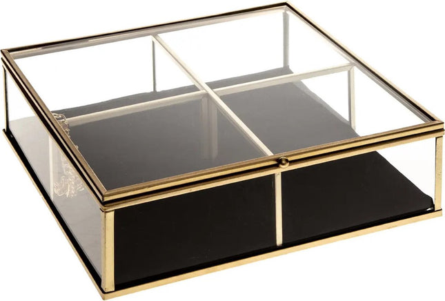 Atmosphera Boîte à bijoux en verre avec couvercle - Moyenne