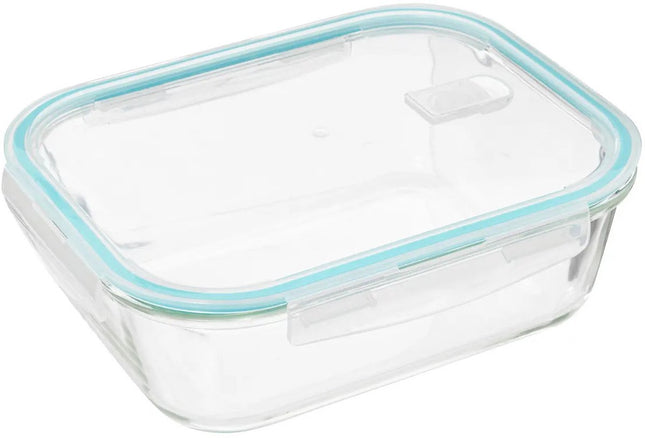 5Five Récipient de conservation avec couvercle - verre - hermétique - avec clips - 26 x 21 x 8 cm - 2260 ml