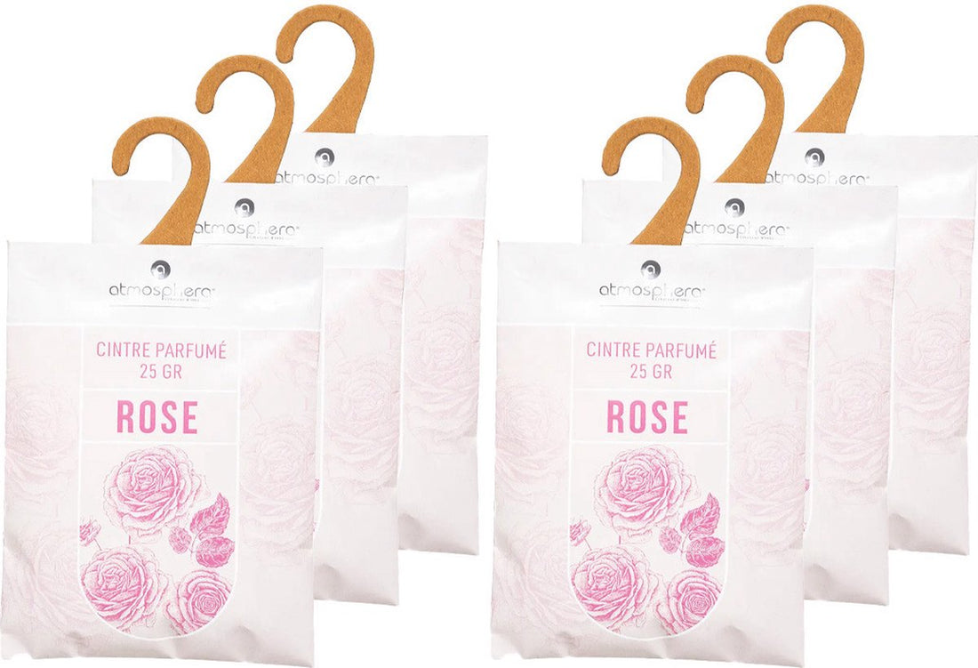 Atmosphera Duftsäckchen Rosen – 6er-Pack – mit Aufhängehaken – Duftkarten/Lufterfrischer