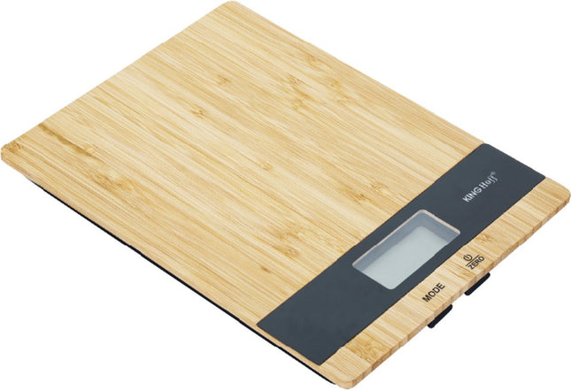 Kinghoff 1825 - Balance de cuisine Bambou - Électronique - 5 kg
