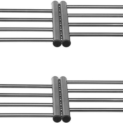 5Five Dessous de plat extensible/réglable - 2x - Acier inoxydable - 22,5 x 20 cm - Dessous de plat