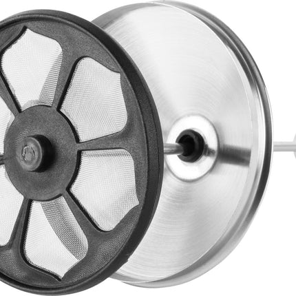 Kinghoff® - Mousseur à lait manuel - Inox - 800 ml - Lavable au lave-vaisselle - Barista - Pot à lait - Fond résistant à la chaleur - Induction