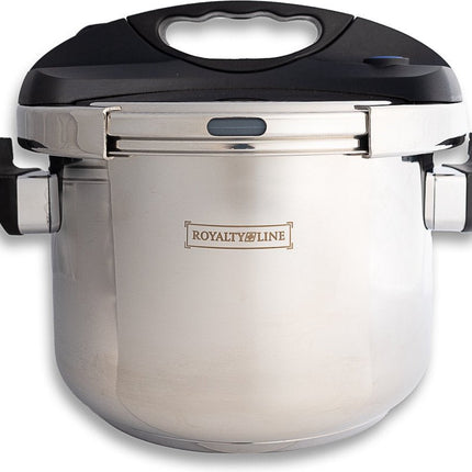 Royalty Line® PS6L Snelkookpan Inductie - 6 Liter / Ø 24 cm - Snelkookpannen Voor Alle Warmtebronnen - Pressure Cooker - Instant koken - Eenhandig Mechanisme - RVS