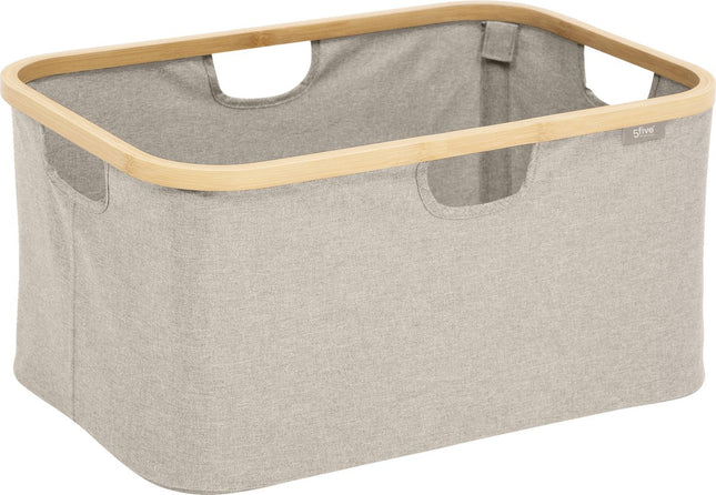 5Five Tidybox Panier à linge pliable 54L - 57x37x27cm - Gris