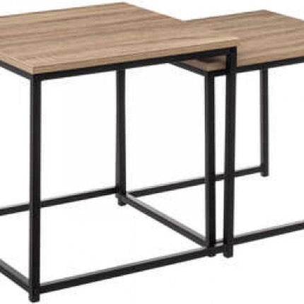 5Five Aliaj Tables gigognes, set de 2 – 45 x 45 x 45 cm – Beige