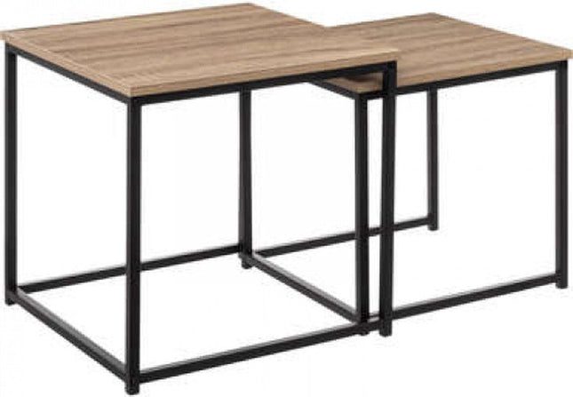5Five Aliaj Tables gigognes, set de 2 – 45 x 45 x 45 cm – Beige