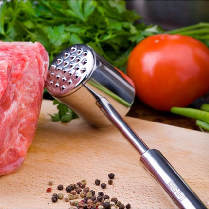 Kinghoff - Maillet à Viande Premium - Attendrisseur - Professionnel - Double Face - Acier Inoxydable