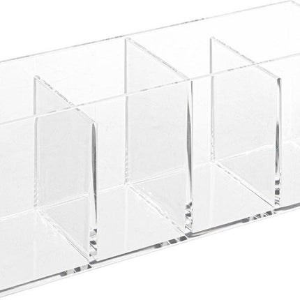 5Five Organisateur de maquillage 4 compartiments - 22 x 7 cm - Plastique - Porte-vernis à ongles - Porte-maquillage - Organisateurs