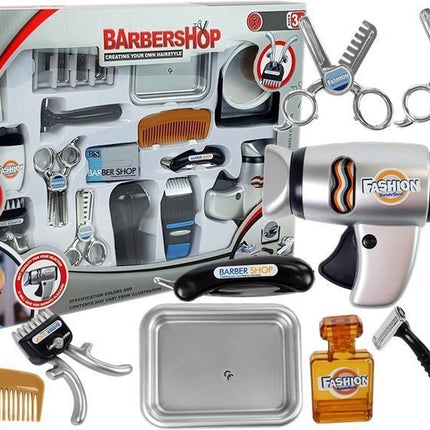 Kit de coiffeur et accessoires - Sèche-cheveux, tondeuse - Pour garçons et filles - Kit de coiffure jouet - À partir de 3 ans