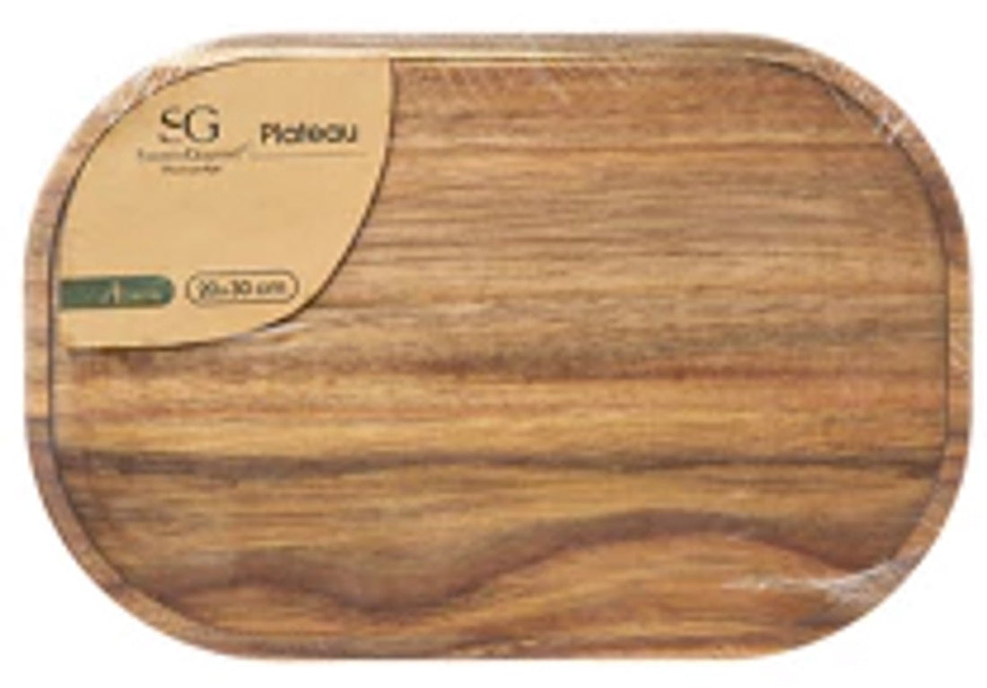 Secret de Gourmet – Acacia Wood Serving Board – 30 x 20 cm – Natural Design