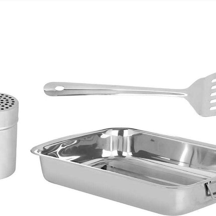 Ensemble de 3 casseroles de four en acier inoxydable 36 x 26 cm