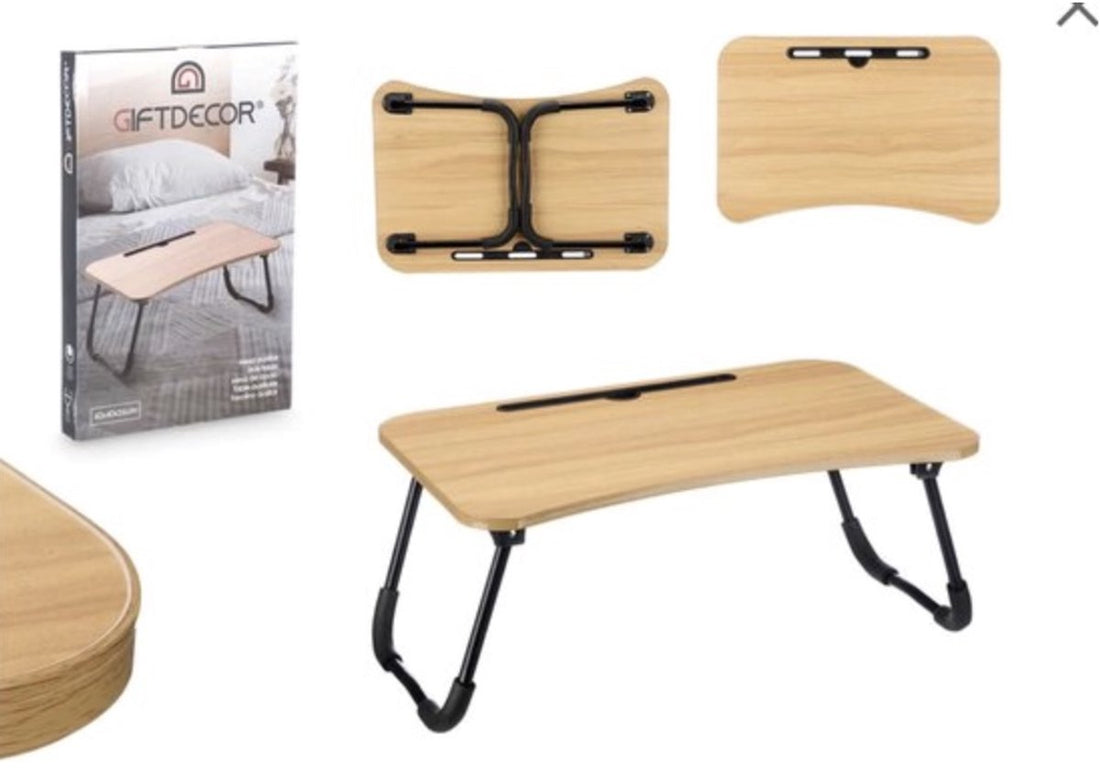 Komfortabler Laptop- und Tabletttisch, faltbar und platzsparend – Klapptisch aus Holz, multifunktional und stilvoll – Ideal für Bett, Sofa und Zuhause! Abmessungen: 40x60x26cm