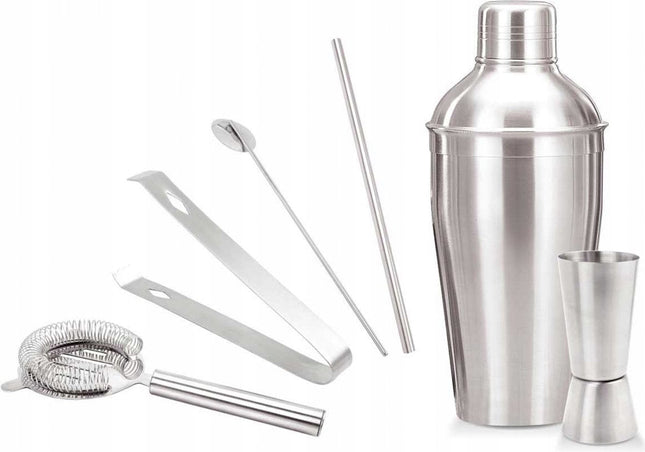 Kinghoff 1392 - Kit de barman - ensemble à cocktail - 6 pièces - Acier inoxydable