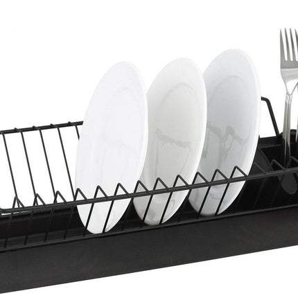 Kinghoff 1499 - égouttoir à vaisselle - acier - plastique - noir
