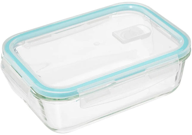 5Five Boîte de conservation avec couvercle - verre - hermétique - avec clips - 21 x 15 x 7 cm - 1180 ml