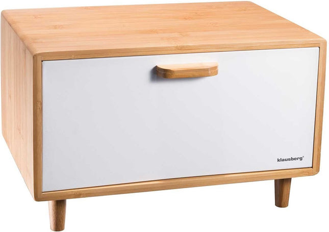 Klausberg 7400 - Boîte à pain - blanc - bambou