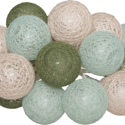 Atmosphera Lichtslinger - 16 verlichte balletjes/bollen 35 mm - multi kleuren mix - 255 cm - batterijen