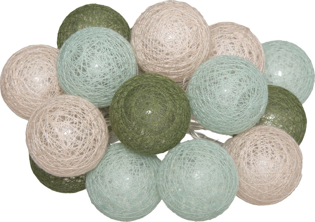 Atmosphera String Lights - 16 illuminated balls 35 mm - multi-color mix - 255 cm - batteries