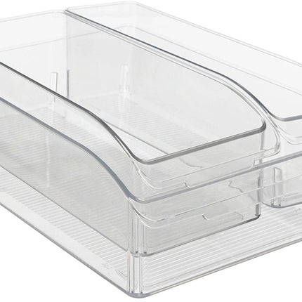 5Five Boîtes de rangement transparentes pour réfrigérateur 3 pièces - Avec poignée