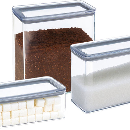5Five Lot de 3 boîtes de conservation - cuisine/aliments - plastique - 1000/2000/3000 ml - couvercle hermétique