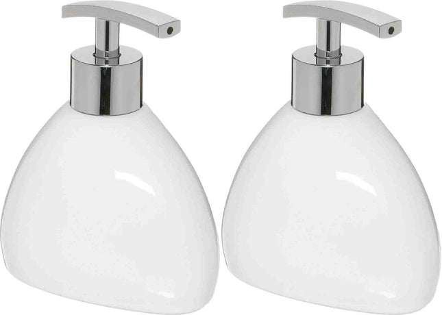 5five Distributeurs de savon en céramique - 2 pièces - blanc - 300 ml