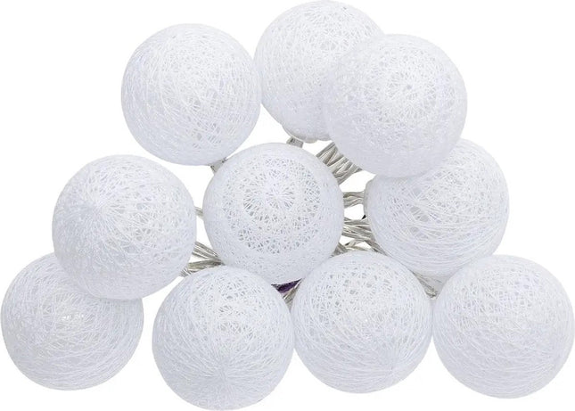 Guirlande lumineuse LED Atmosphera - avec 16 boules - D3,5 cm - blanc - longueur 2,2 mètres - Éclairage d'ambiance - petites lampes