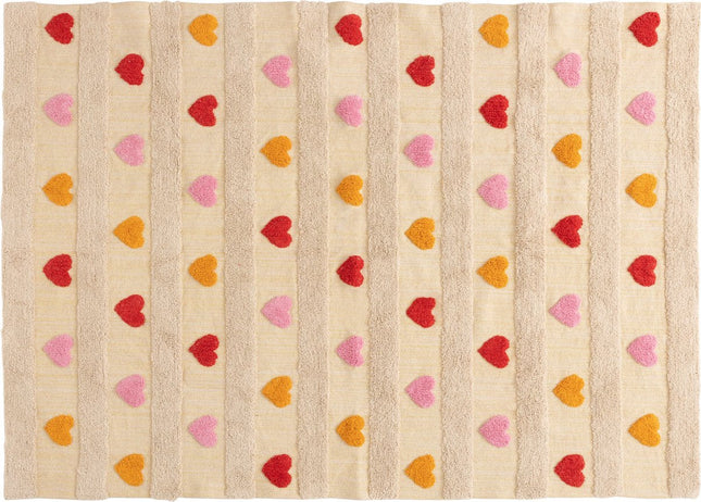 Tapis Enfant Cœurs Atmosphera - 120x170cm - Multicolore