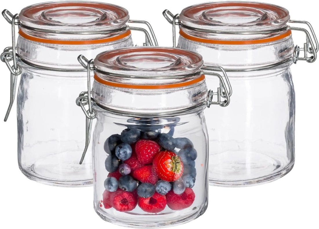 Secret de Gourmet Einmachglas / Vorratsglas - 16er-Set - 150 ml - Glas mit Bügelverschluss - Weckglas