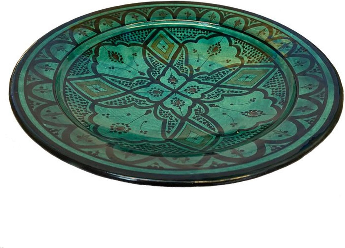 Moroccan pottery bowl - Fruit basket - Fruit bowl - Hand-painted 35 cm