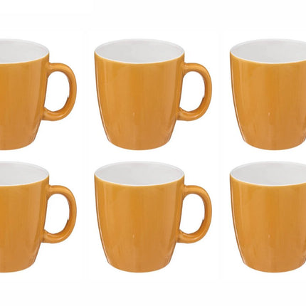 Lot de 6 Tasses à Café Colorama - Jaune - 18 cl - Convient pour Espresso & Cappuccino - Tasses à café - Couleur Jaune - 6 pièces -