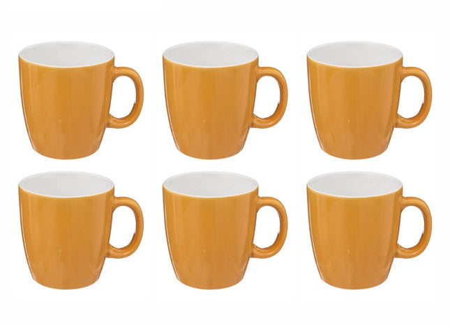 Lot de 6 Tasses à Café Colorama - Jaune - 18 cl - Convient pour Espresso & Cappuccino - Tasses à café - Couleur Jaune - 6 pièces -