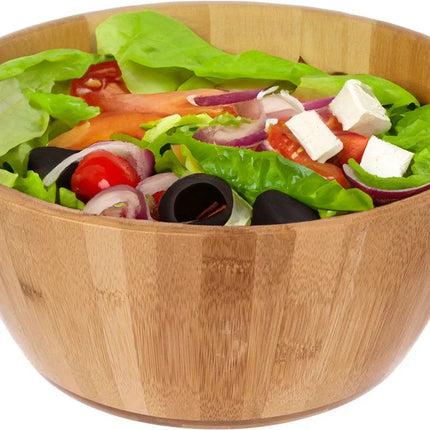 5Five Saladier ou plat de service - bois de bambou - marron clair - D28 x H12 cm - Plats de service