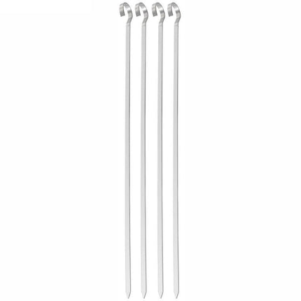 Kinghoff KH-1914 Set de 4 Brochettes de Barbecue – Brochettes de Gril en Acier Inoxydable 35,8 cm – Convient pour Chachlyk, Kebab et Poulet - Accessoires de Barbecue - Coffret Cadeau Barbecue