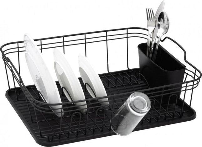 Kinghoff 1354 - Égouttoir à vaisselle - Séchoir à vaisselle - Séchoir à vaisselle - Noir