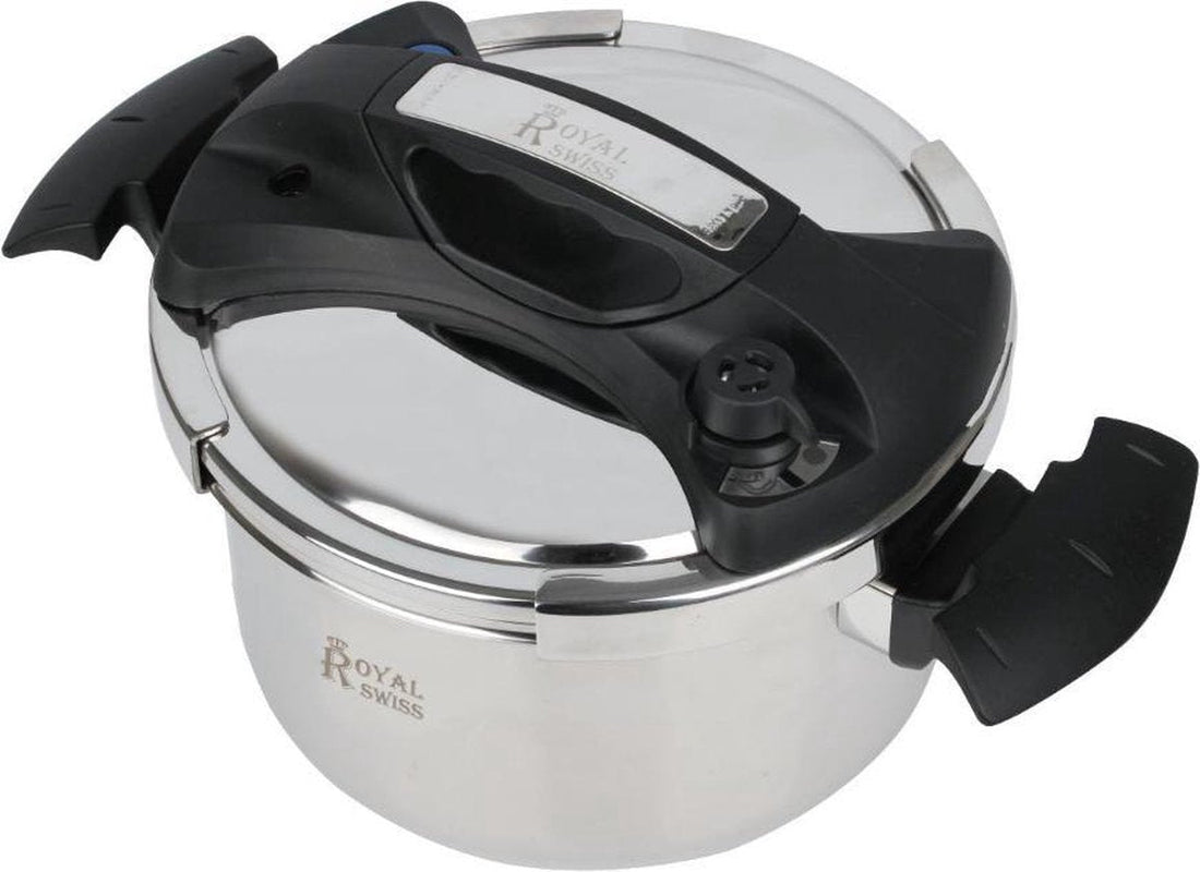 Royal Swiss Stainless Steel Pressure Cooker 6L - Stone-effect Pressure Cooker