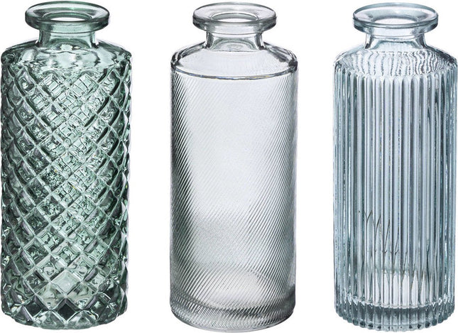 Vase en verre SINGLE, lot de 3