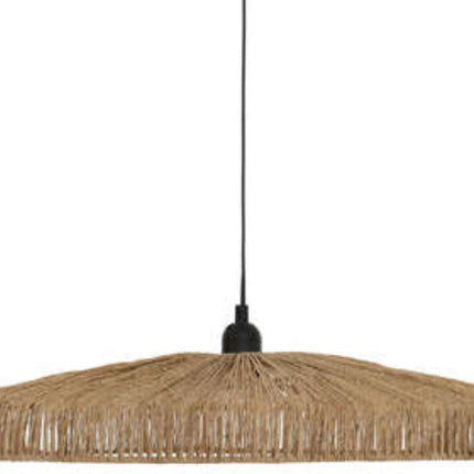 Atmosphera Hanglamp Bellamy jute - E27, niet inbegrepen - Ø58xH10cm - Bruin