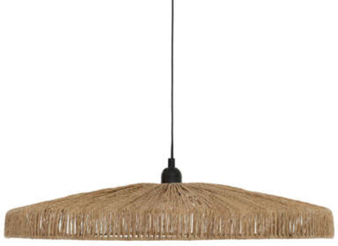 Atmosphera Hängeleuchte Bellamy Jute - E27, nicht enthalten - Ø58xH10cm - Braun