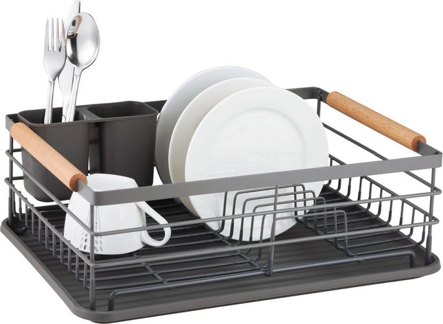 Kinghoff 1729 - Afdruiprek - metaal - met afneembare bestekafvoer