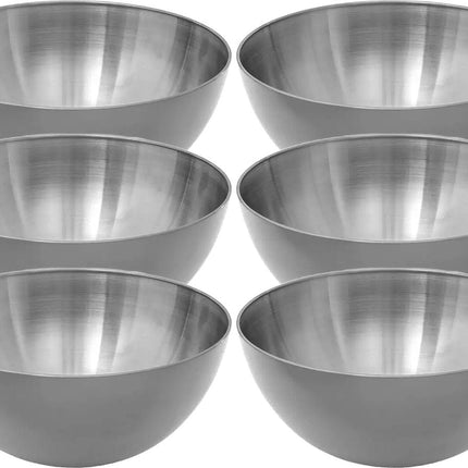 Secret de Gourmet - Bols à salade/Coupelles - Lot de 6 - Inox - D13 cm