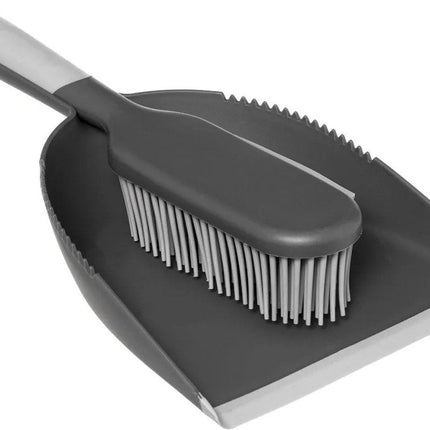 5Five Pelle et balayette silicone - gris - 33 x 17,5 cm - plastique/caoutchouc - Nettoyage - Balayette spéciale