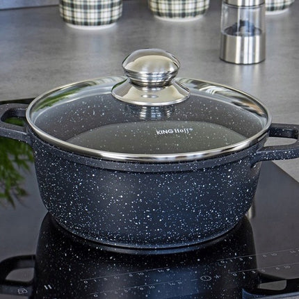 Kinghoff 1597 - Faitout - avec bouton arôme - 28 cm - 6,5 litres