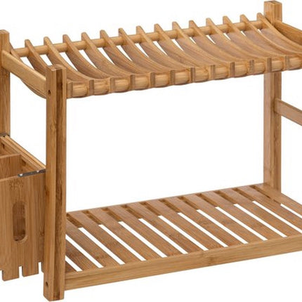 5Five Égouttoir à vaisselle en bambou - 2 niveaux - 53x25x33cm - Beige